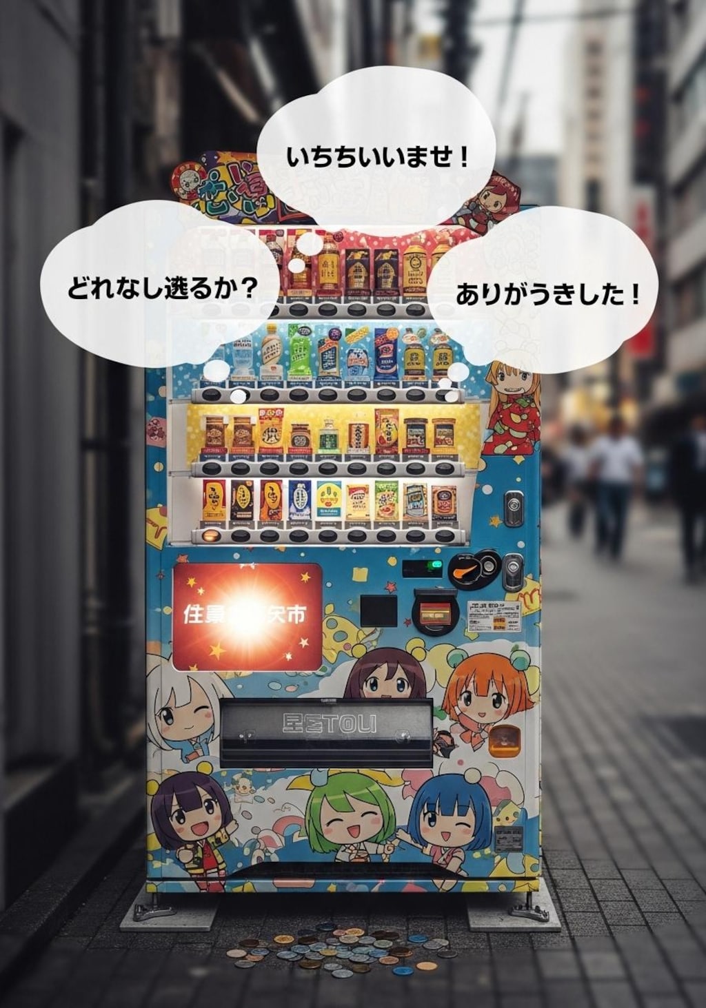 今日は自販機に喋ってもらったー