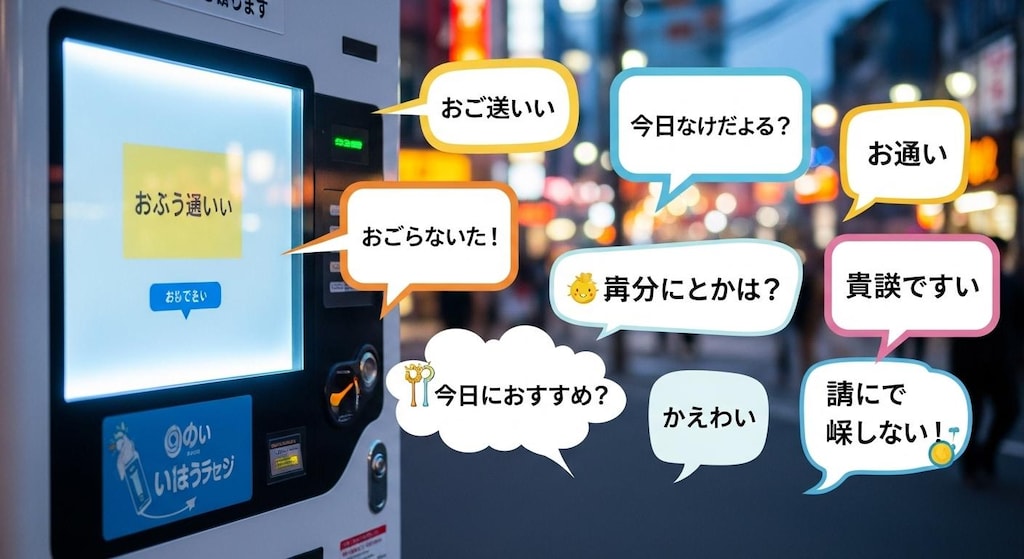 今日は自販機に喋ってもらったー