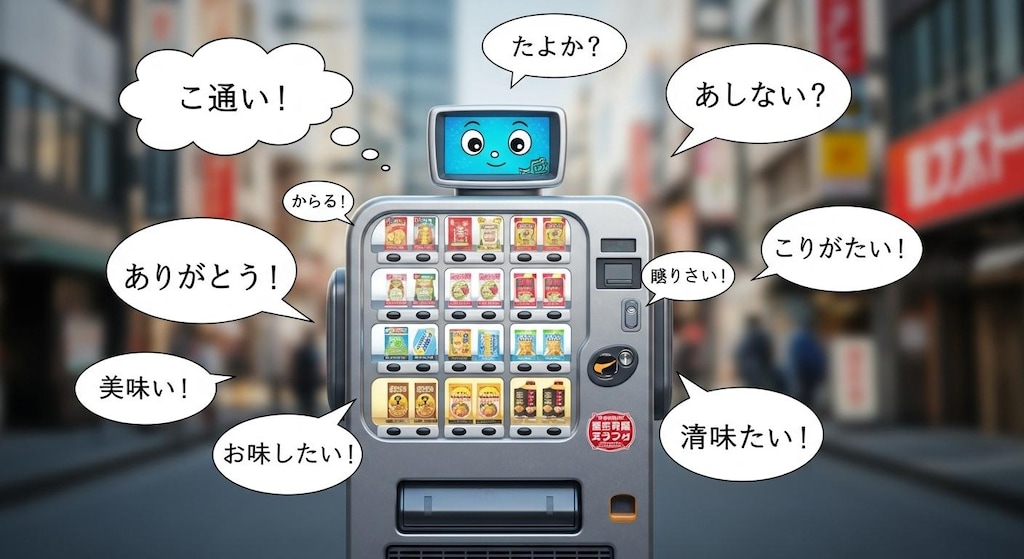 今日は自販機に喋ってもらったー