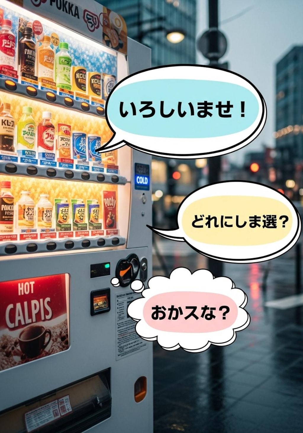 今日は自販機に喋ってもらったー