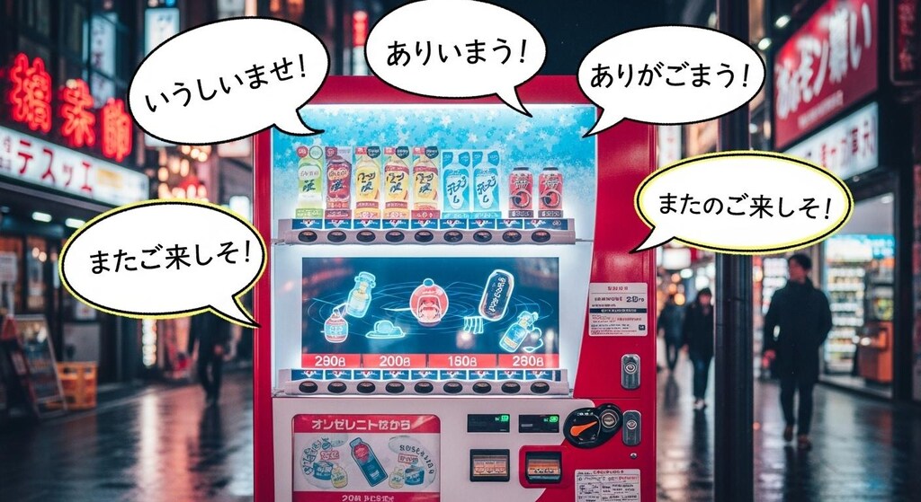 今日は自販機に喋ってもらったー