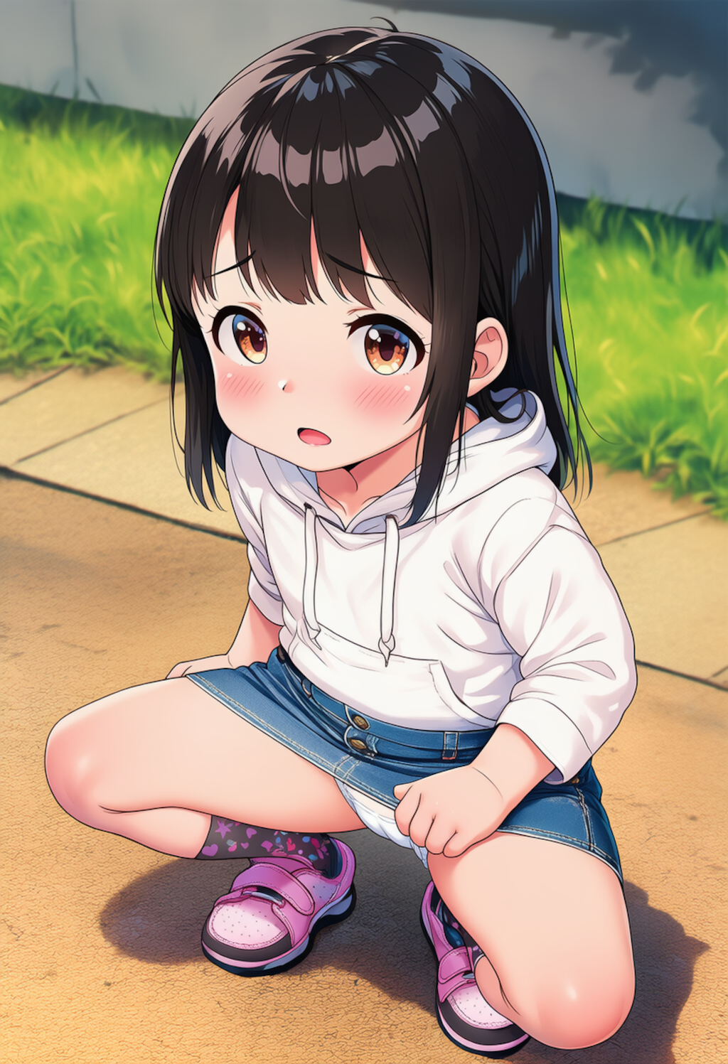 砂場で遊ぶ少女を観察【JSパンチラ】