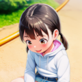 砂場で遊ぶ少女を観察【JSパンチラ】 2枚目