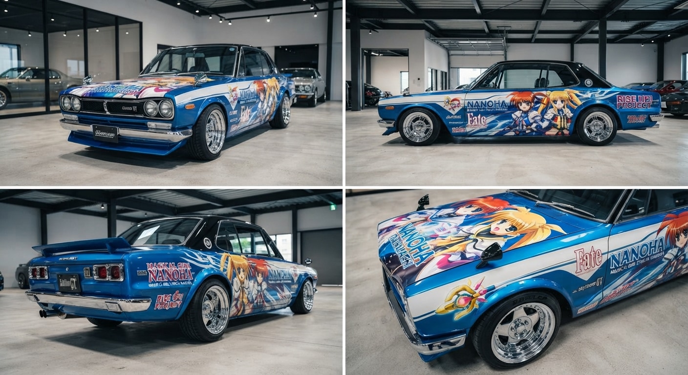 魔法少女リリカルなのは痛車スカイライン2000GT-R | の人気AIイラスト・グラビア