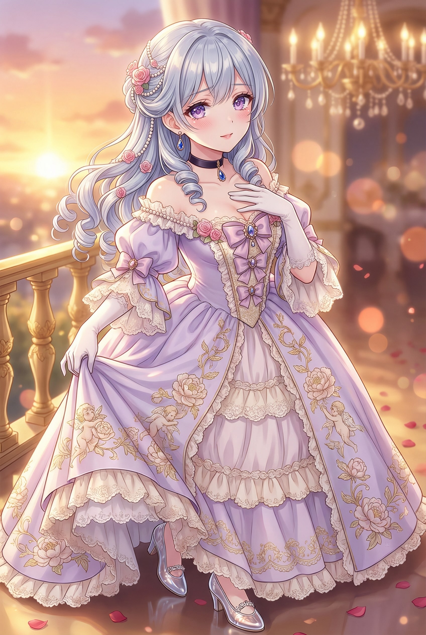 花降る宵の紫水晶姫 | の人気AIイラスト・グラビア