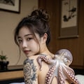 蛸と刺青女性 8枚目