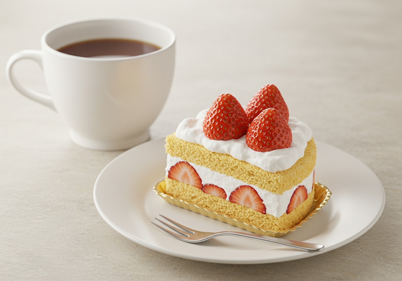 デザートの苺のショートケーキ | の人気AIイラスト・グラビア