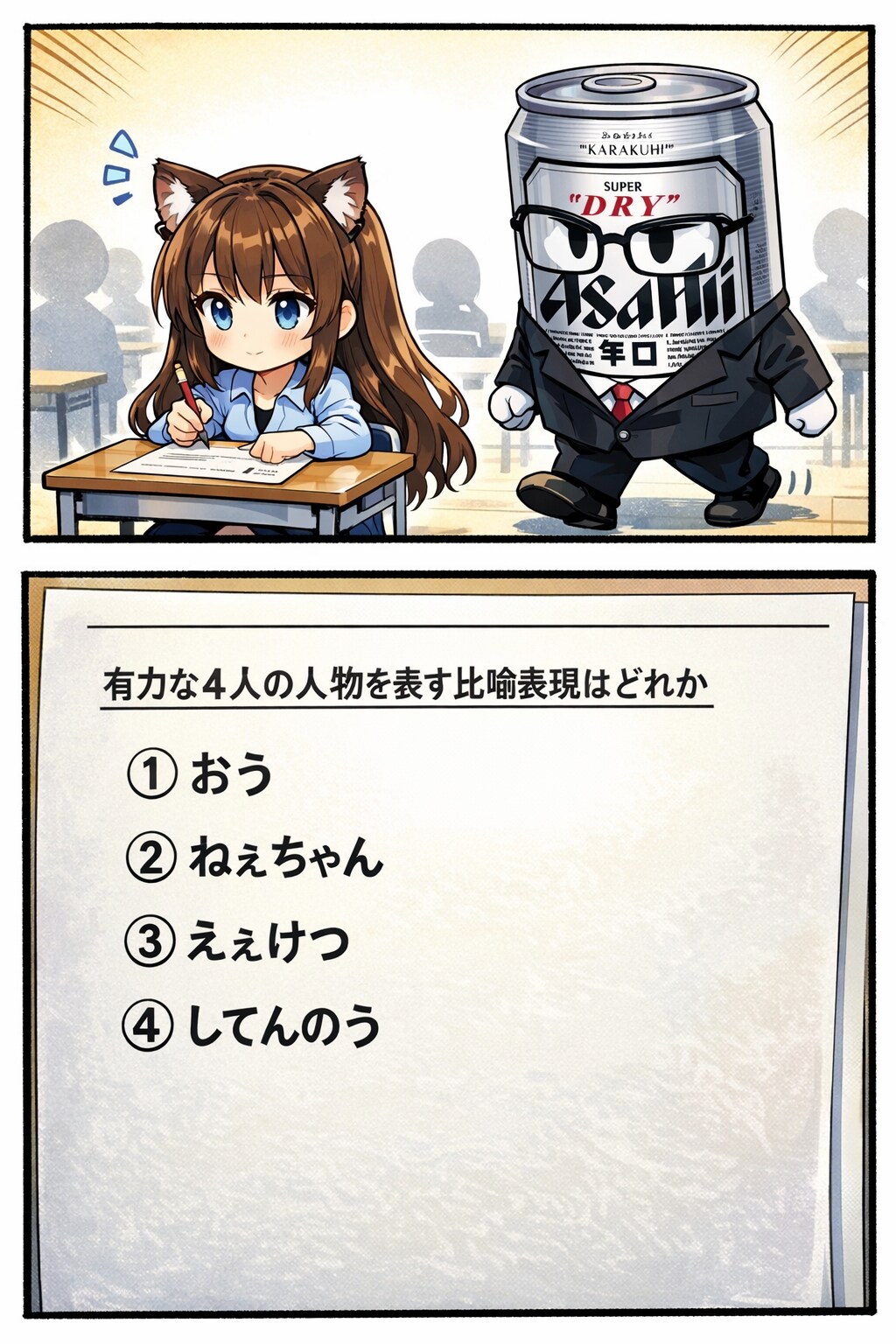 [試験問題]有力な４人を表す比喩表現は？