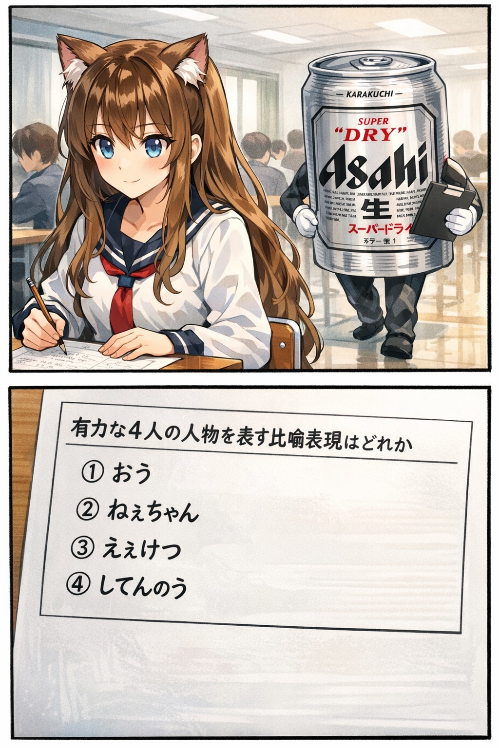 [試験問題]有力な４人を表す比喩表現は？