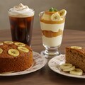 デザートのバナナケーキとバナナプリンパフェのセット 5枚目