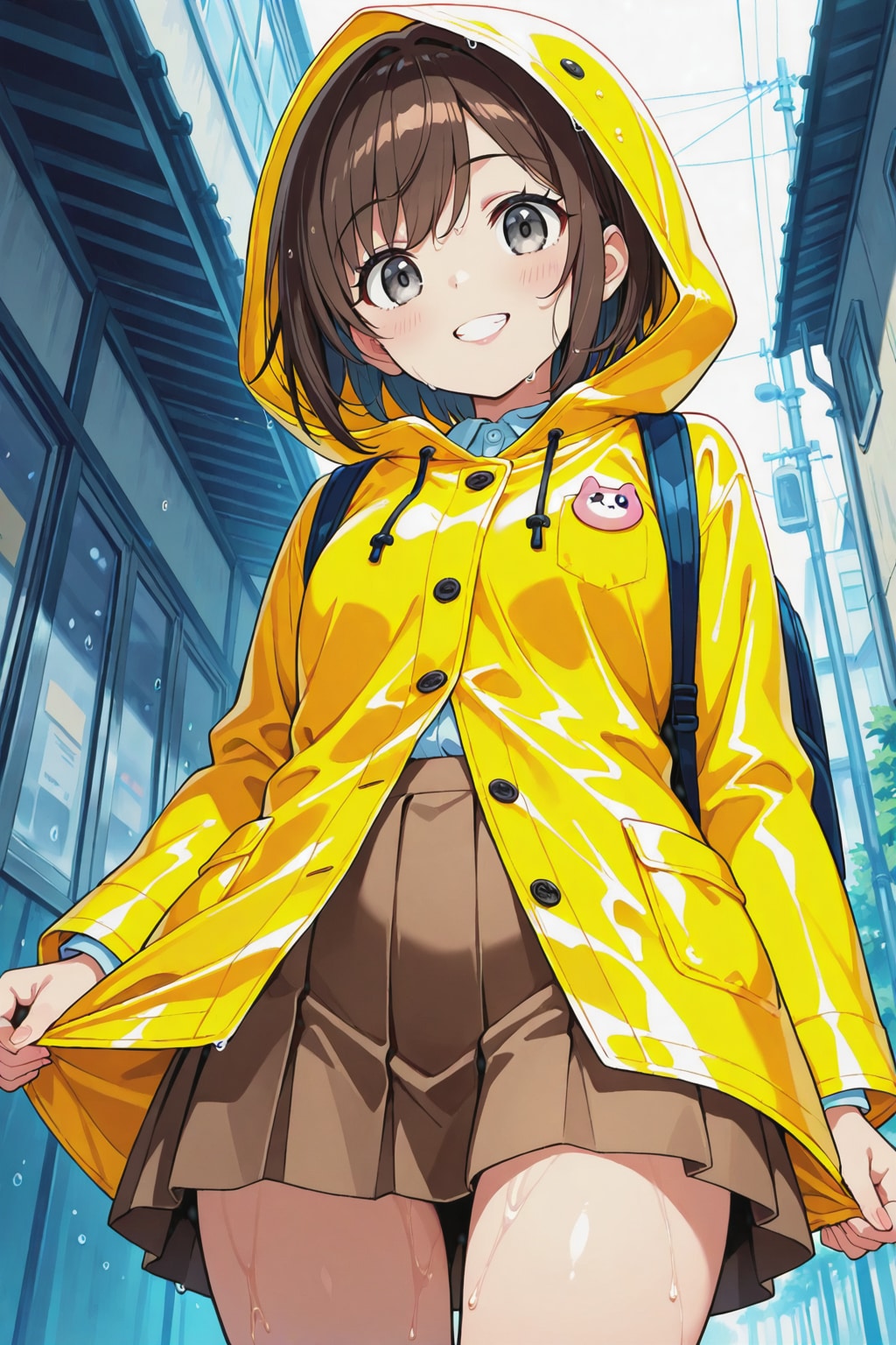 雨合羽の女の子　その２