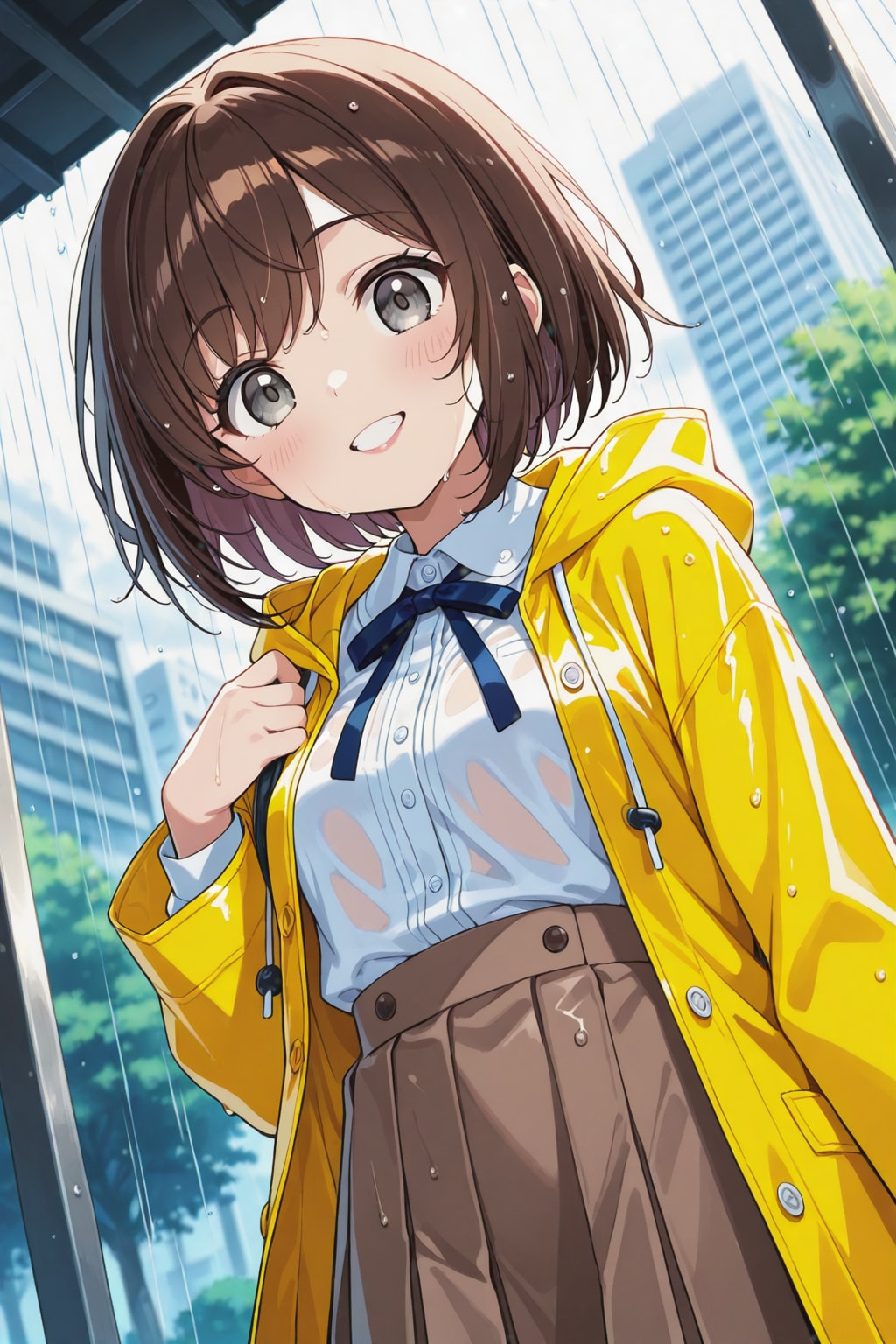 雨合羽の女の子　その２