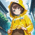 雨合羽の女の子　その２ 3枚目
