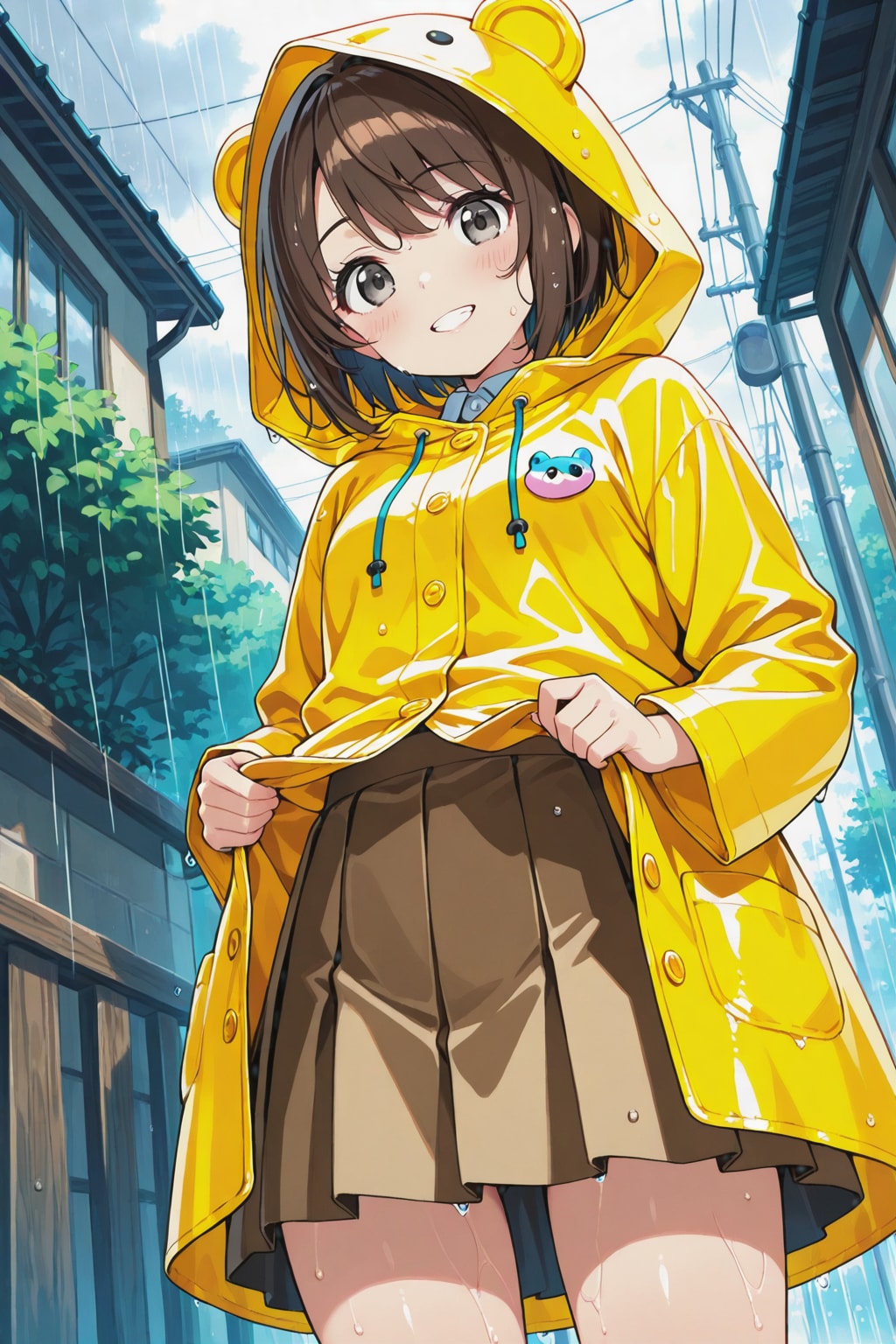 雨合羽の女の子　その２