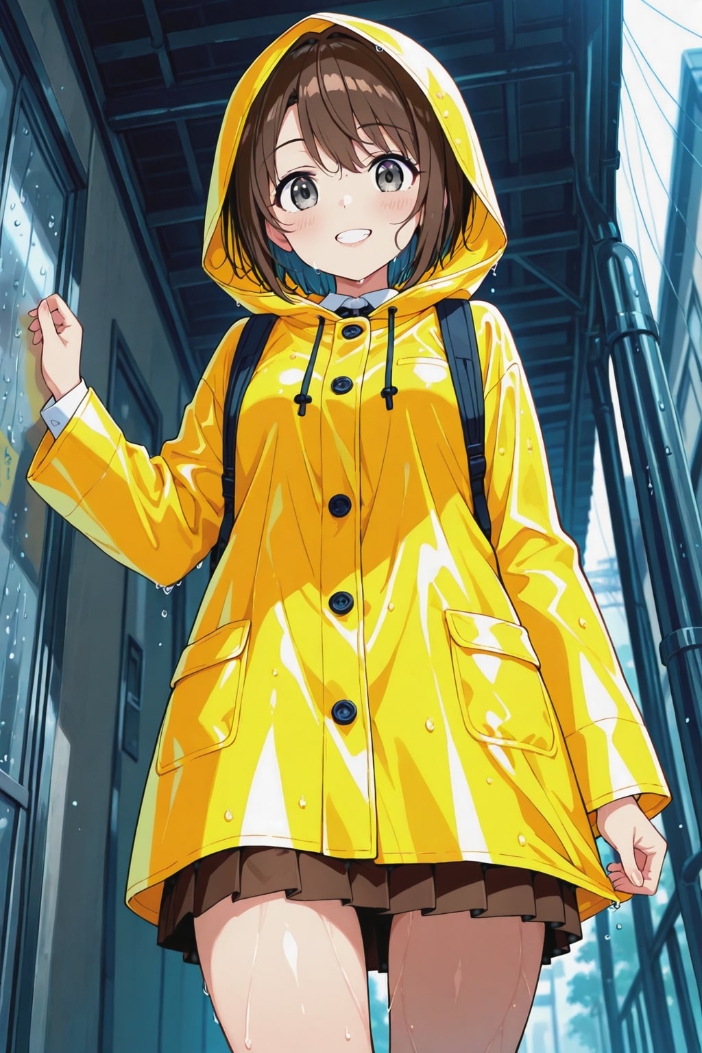 雨合羽の女の子　その２