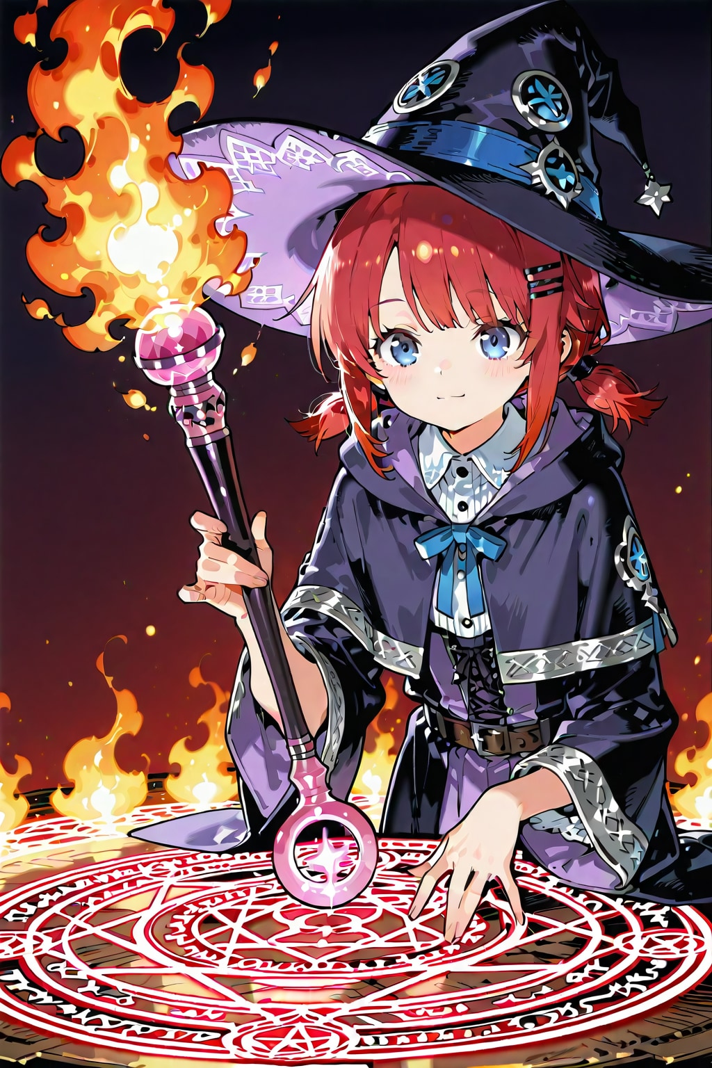 炎を操る女の子魔法使い