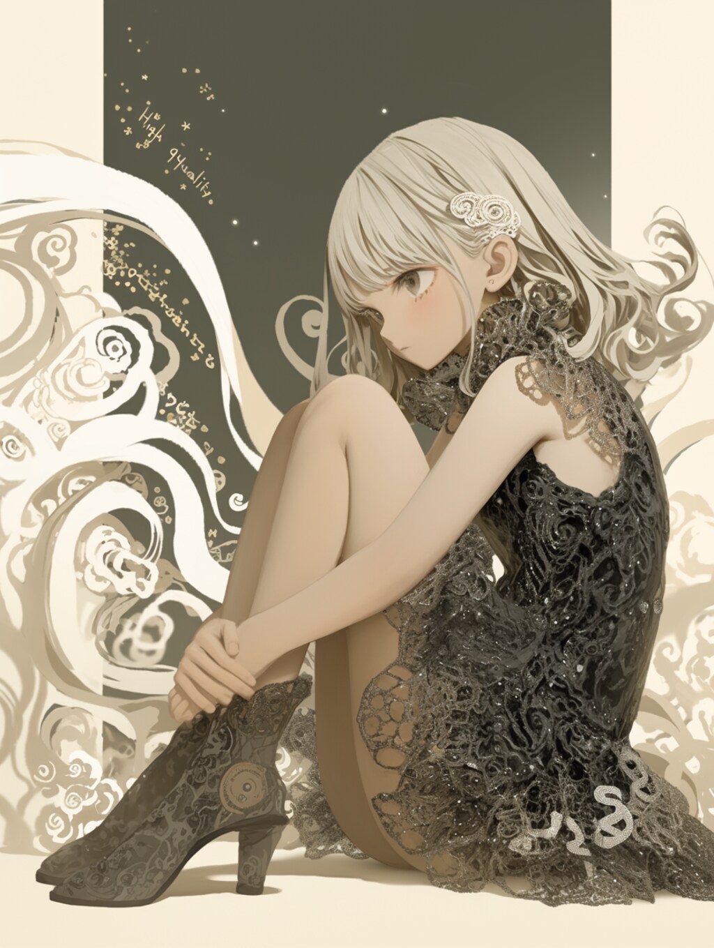 レースのドレス