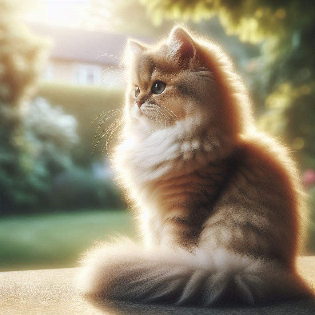 横から見た猫