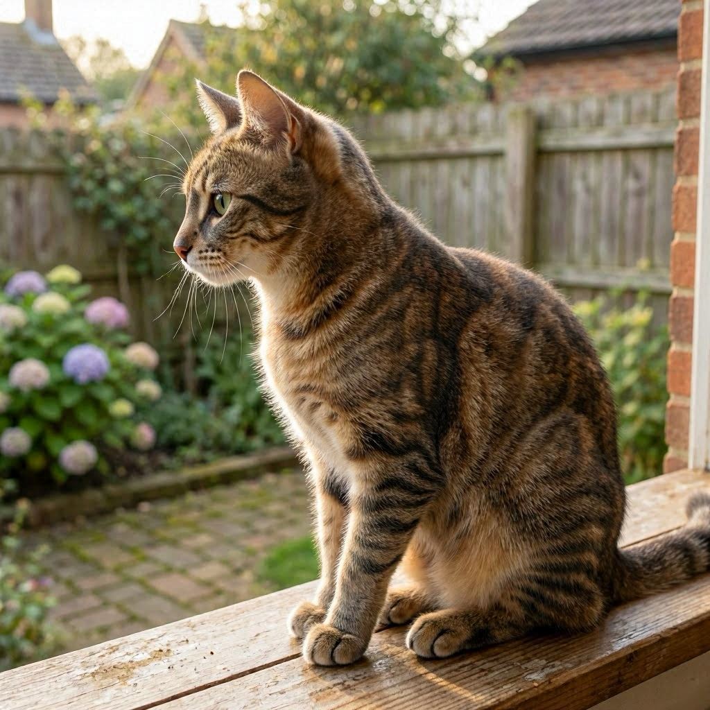 横から見た猫