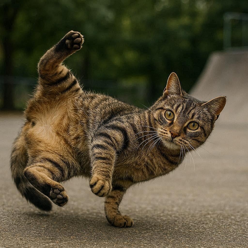 横から見た猫