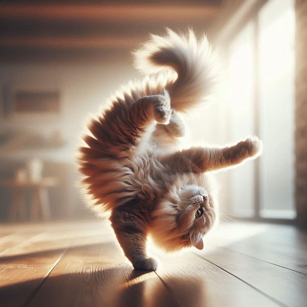 横から見た猫