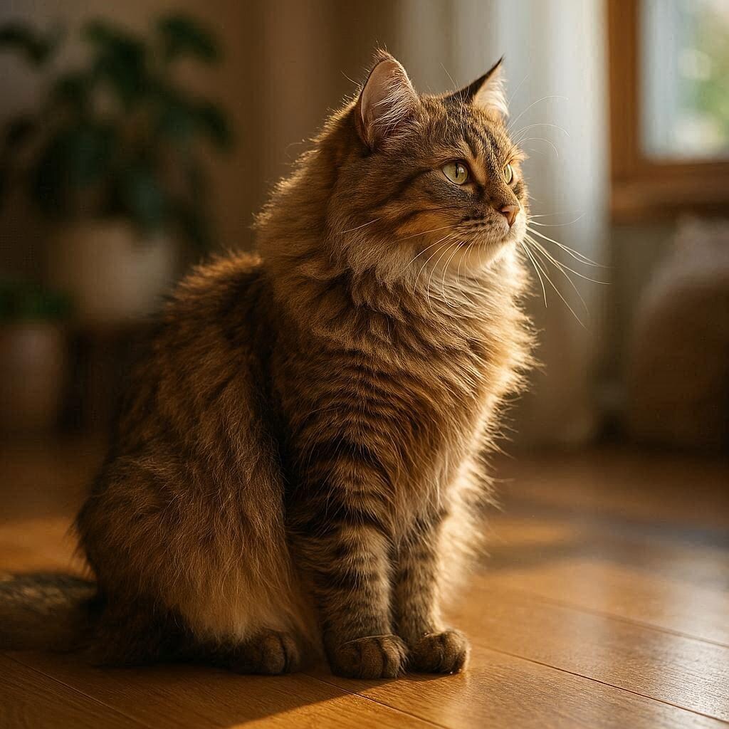横から見た猫