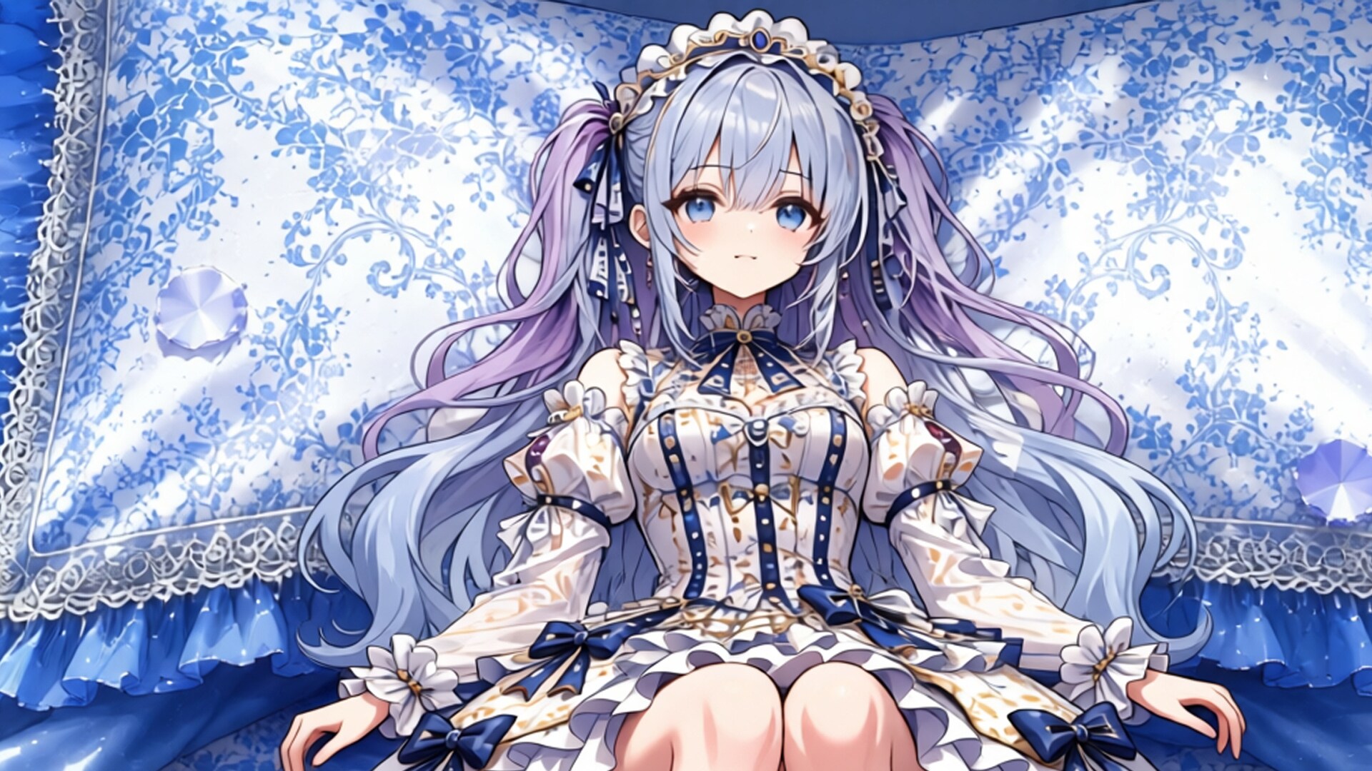 青髪少女とドレス　その2