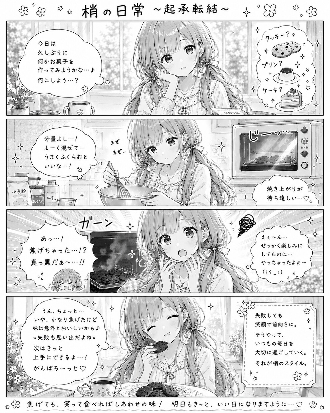 実験4コママンガ「梢の日常」