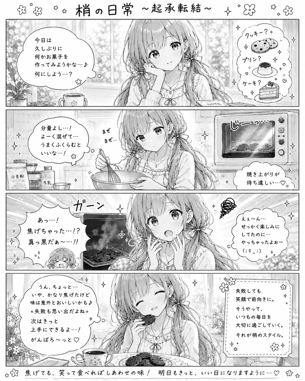 実験4コママンガ「梢の日常」