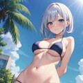 銀髪ビキニさん 2枚目