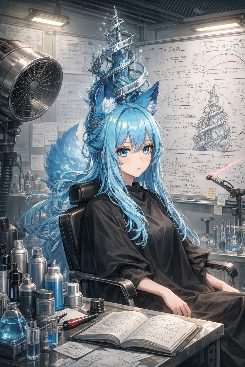 姫猫は、髪で「未踏の概念」を紡ぎ出す。 | の人気AIイラスト・グラビア