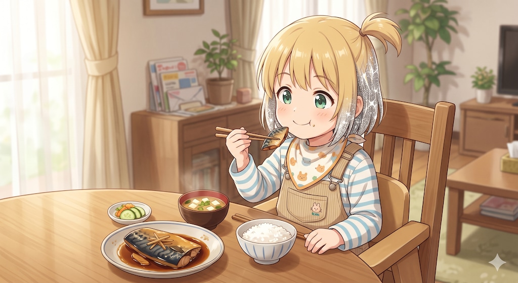 今日のお昼はサバの生姜煮です