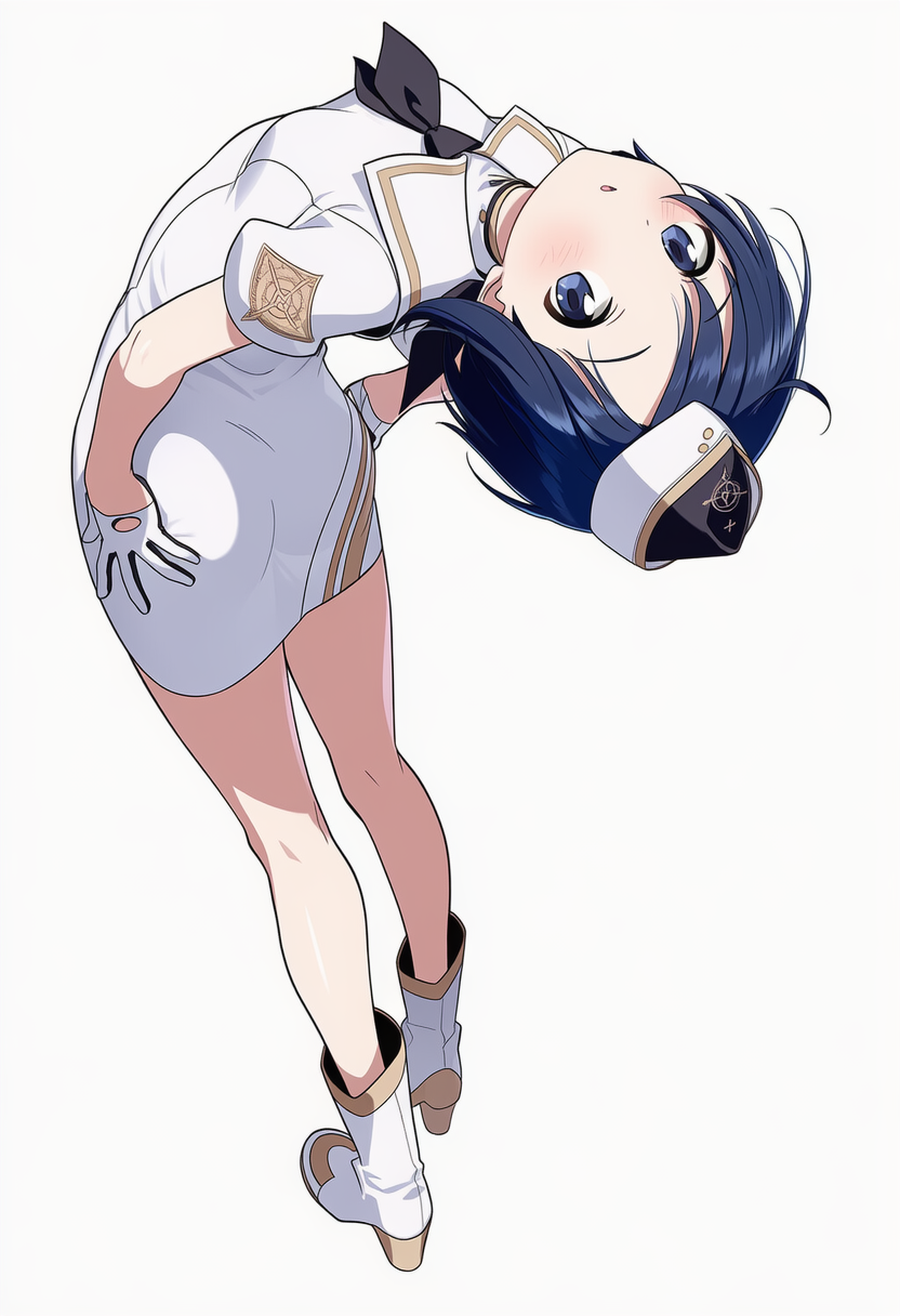 ブルアカオペレーター服　後ろ反り52 | の人気AIイラスト・グラビア