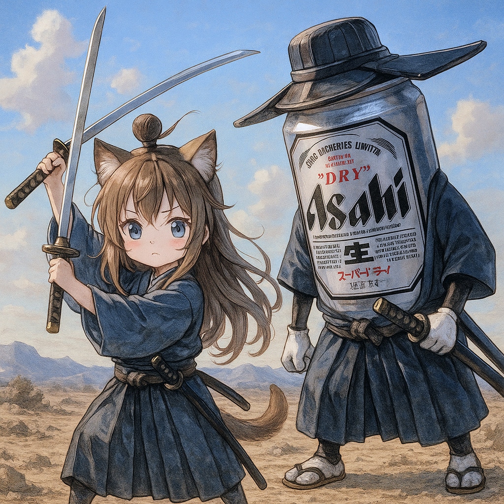 二刀流の小さな女の子