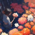 アクリル絵の具と少女 5枚目