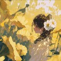 アクリル絵の具と少女 4枚目