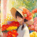 アクリル絵の具と少女 6枚目
