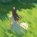アクリル絵の具と少女 3枚目