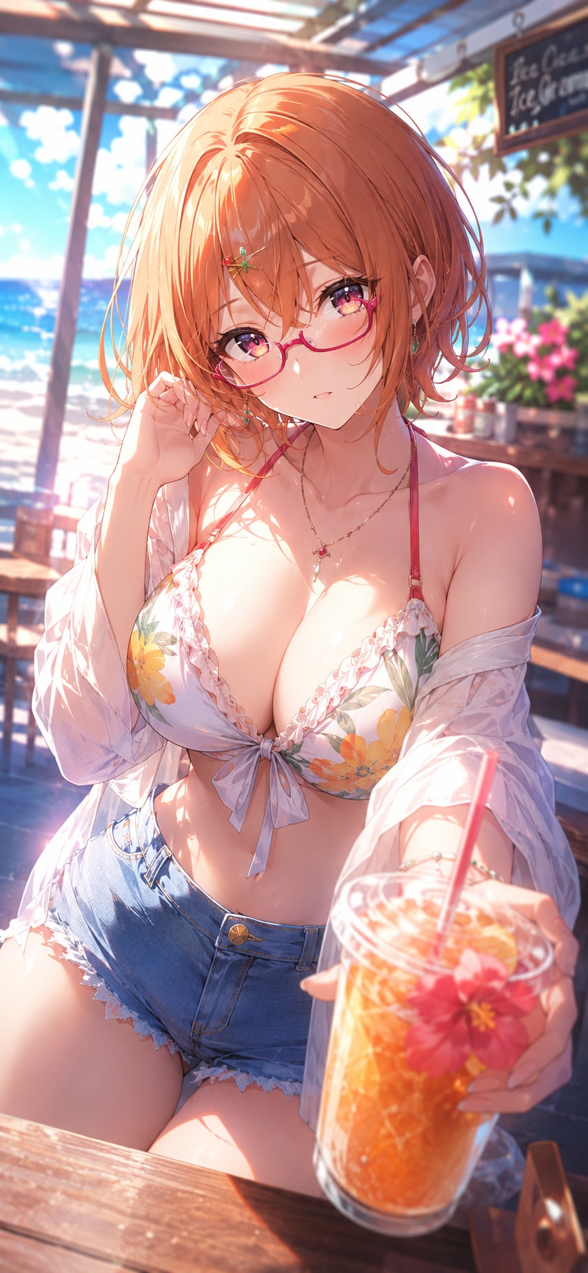 眼鏡っ娘サマー🌞🌴🌺✨