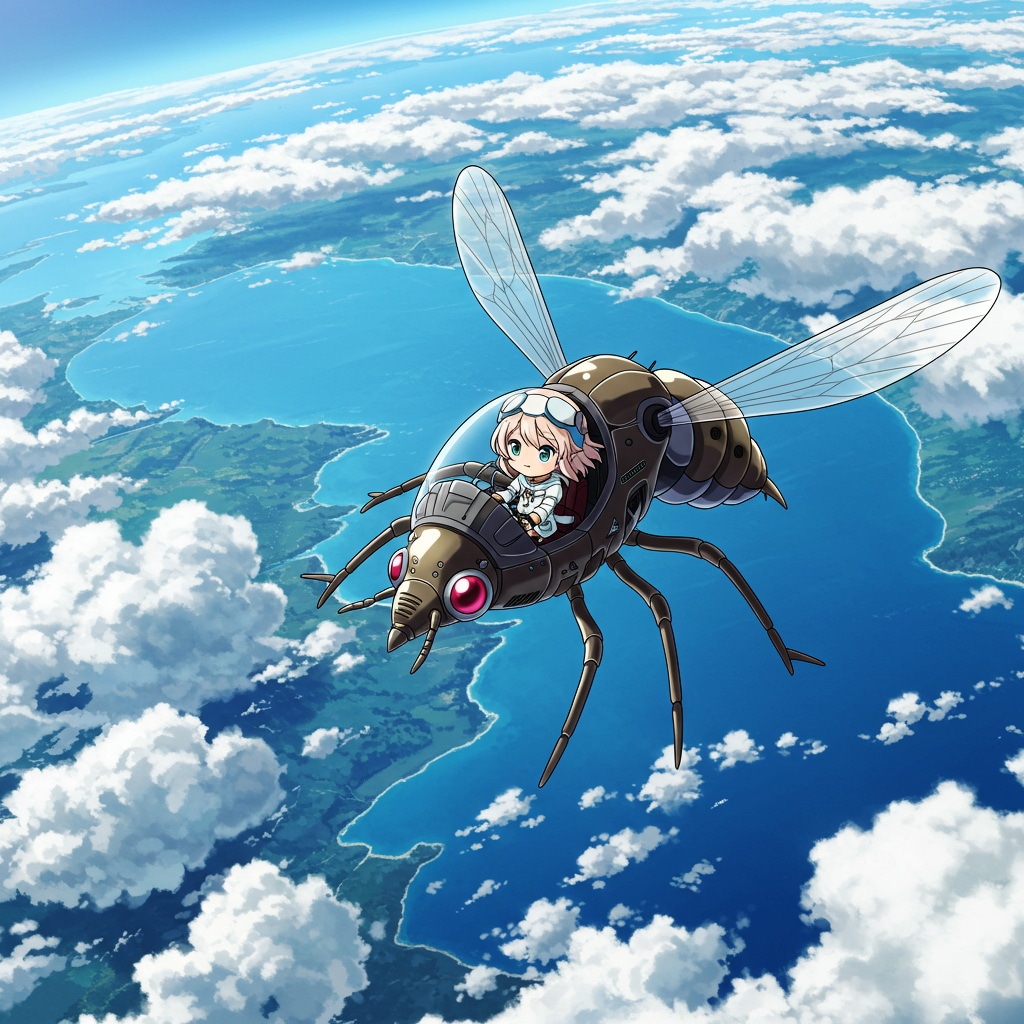 蚊に乗るチビちゃんたち