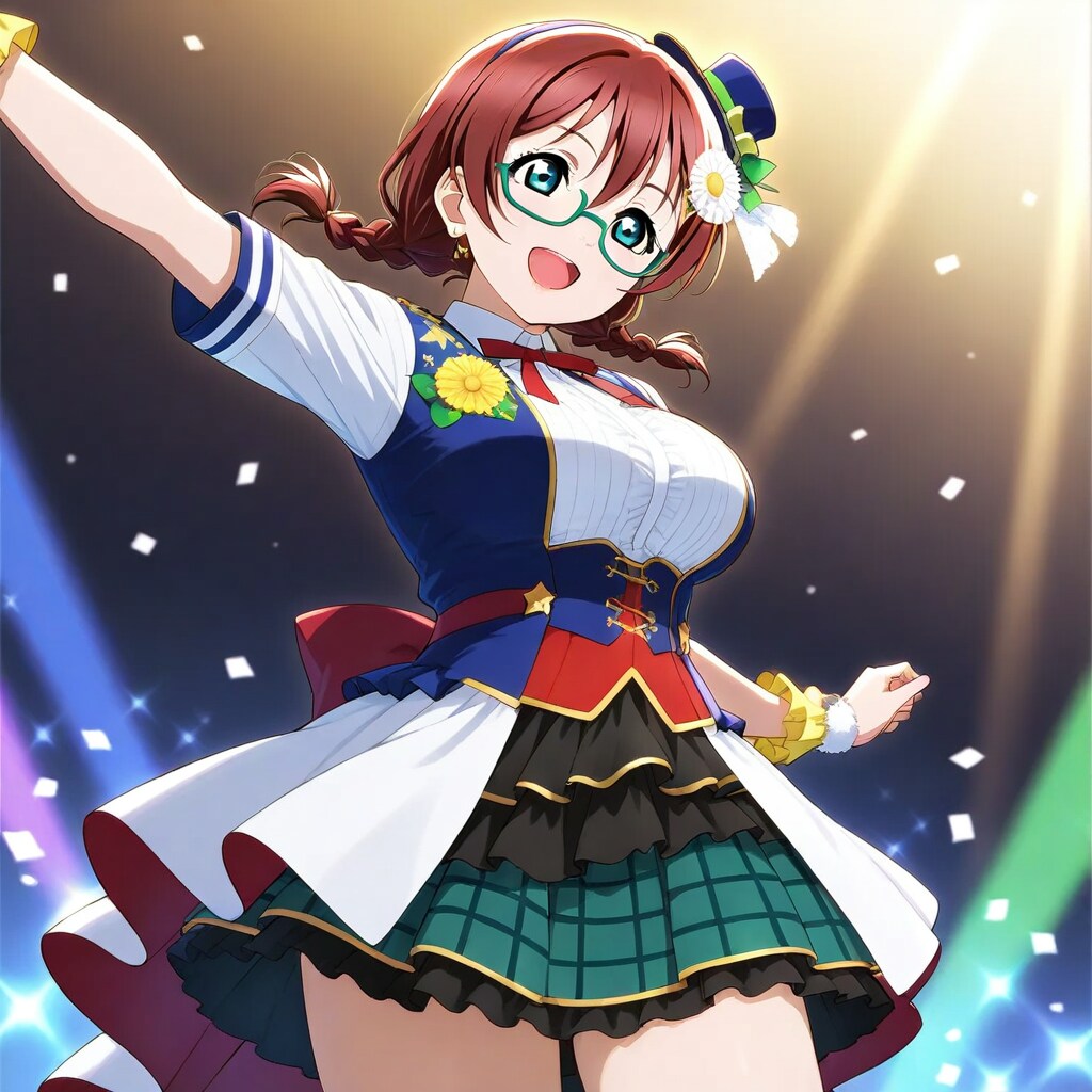 眼鏡を掛けたエマ・ヴェルデ