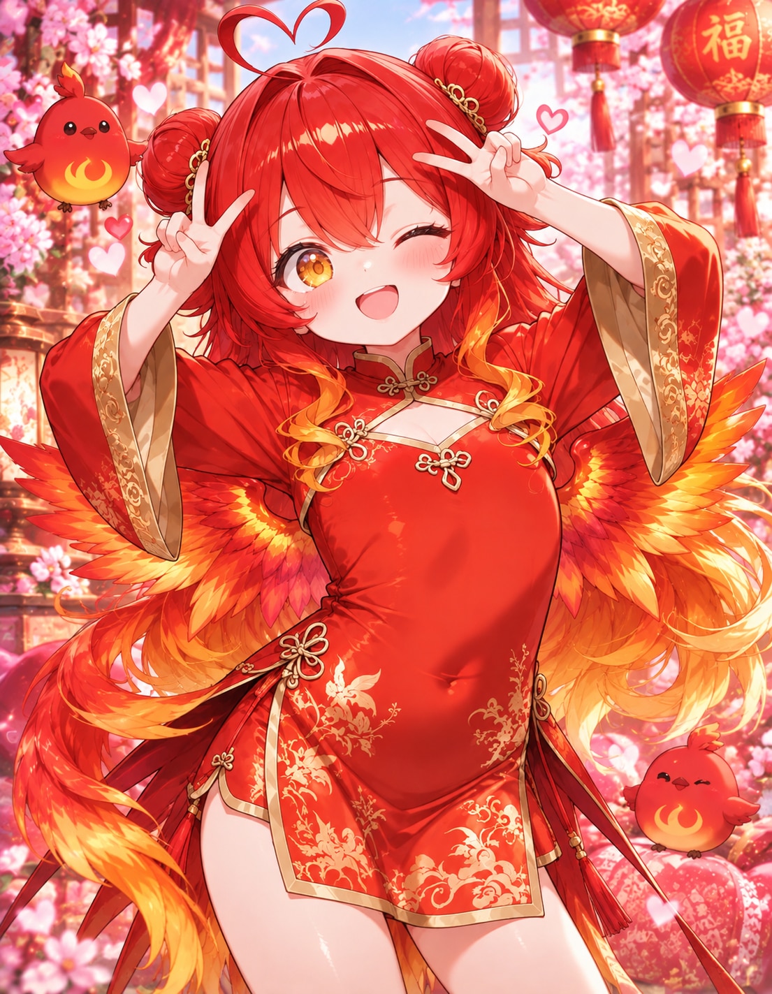 朱娜ちゃんではっぴーピース✌️ 77/100 | の人気AIイラスト・グラビア