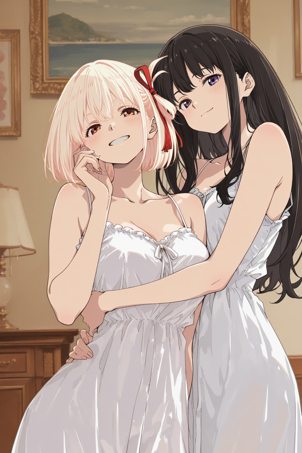 サマードレスの二人
