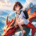 眼鏡女子 楓 ドラゴンに乗る 4枚目