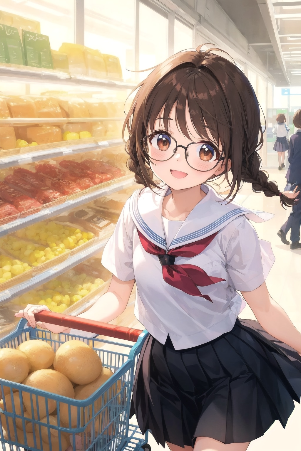 ショッピングカートと委員長ちゃん