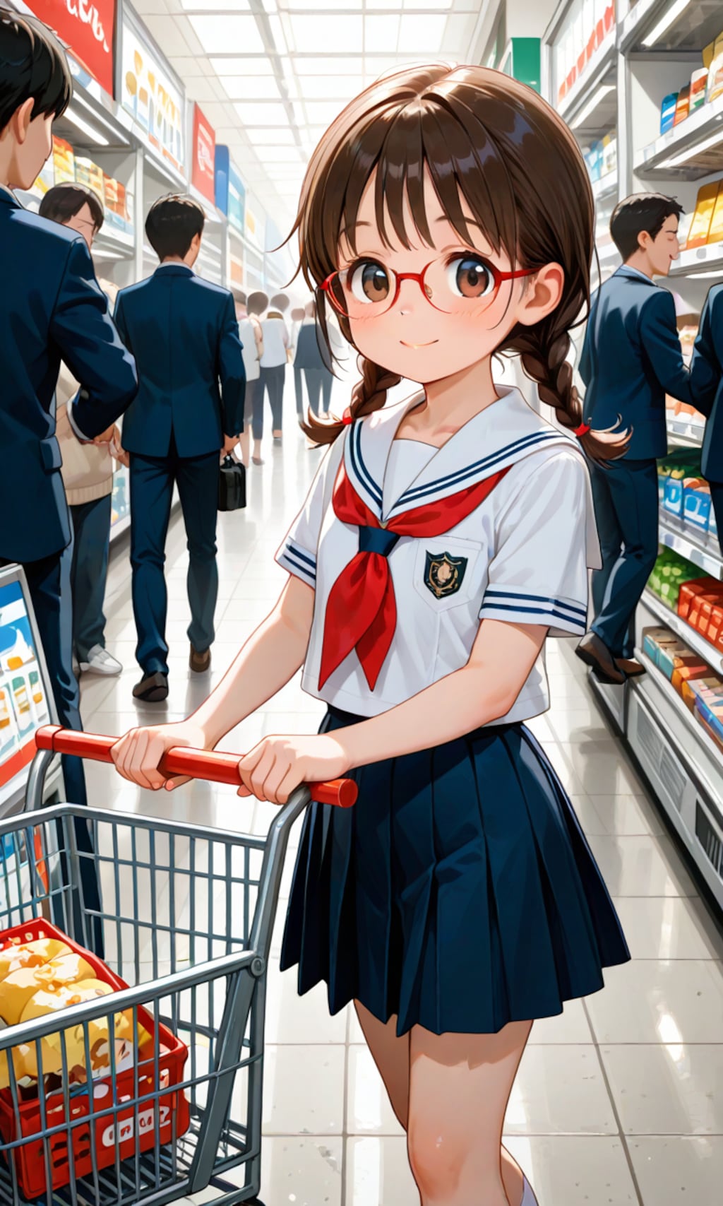 ショッピングカートと委員長ちゃん