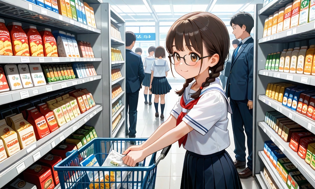 ショッピングカートと委員長ちゃん