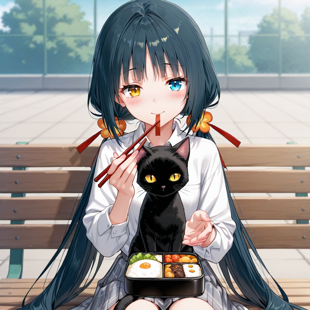 猫とランチタイム