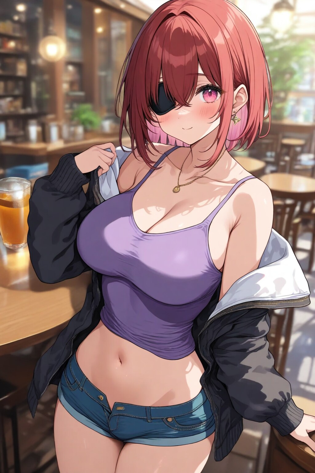 カフェで