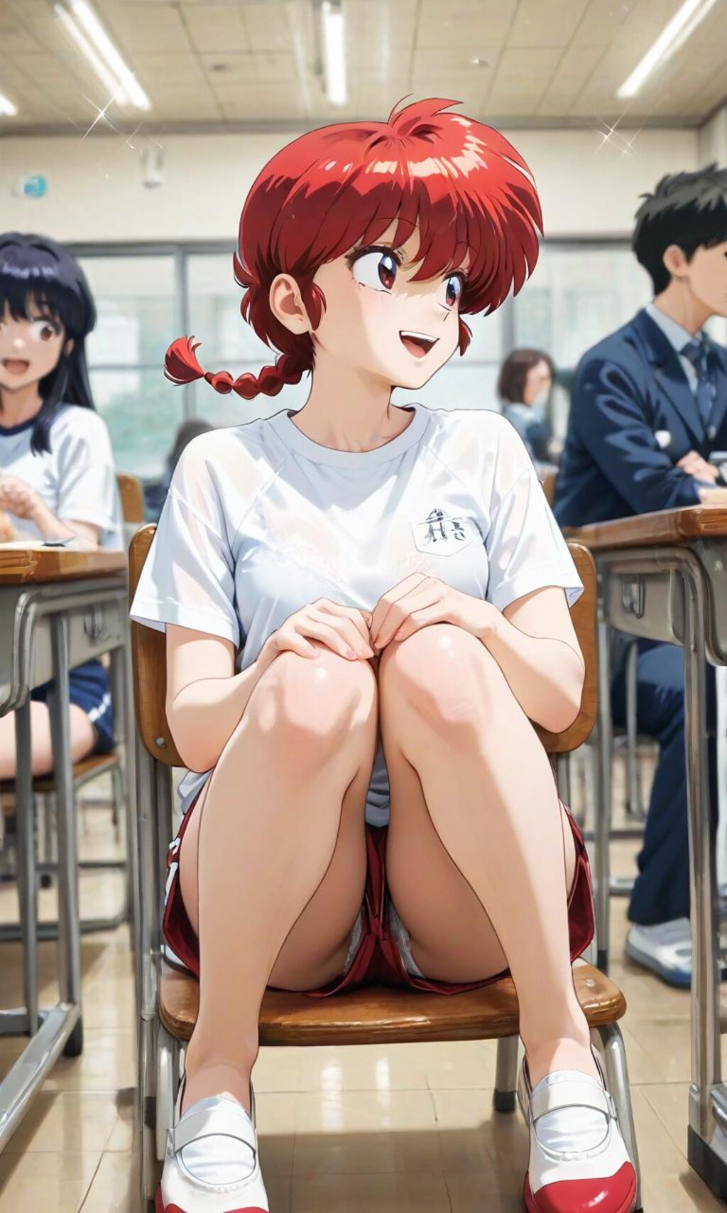 短パンチラ（裾チラ）